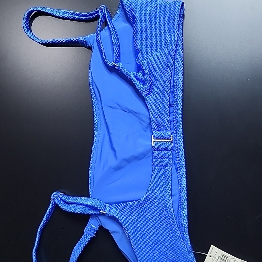 Aerie Vibrant Blue Textured Bikini Top - Picture 3 of 3